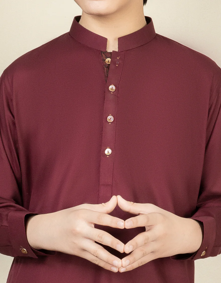 MAROON KAMEEZ SHALWAR | JCKS-S-US-35863/S22/JJ7657-PN - Image 3