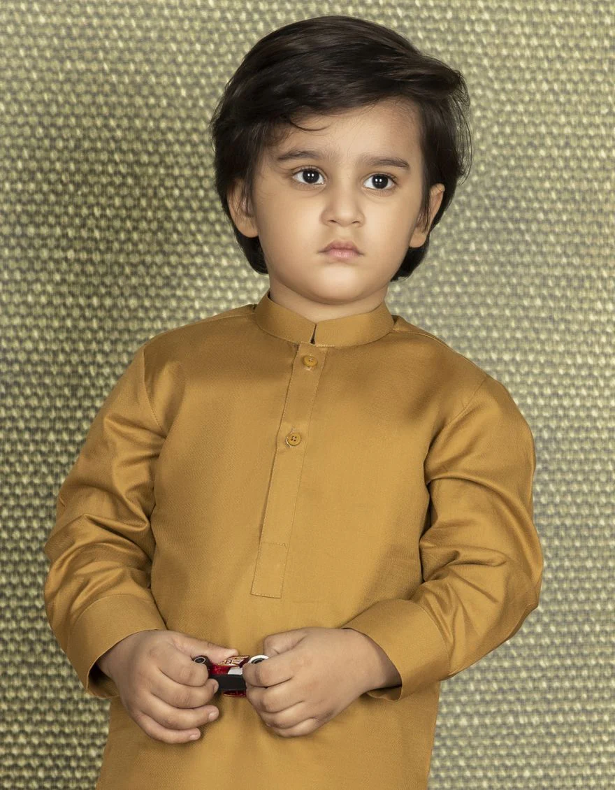 MUSTARD KAMEEZ SHALWAR | JCKS-S-US-35870/S22/JJ7657-PN - Image 2