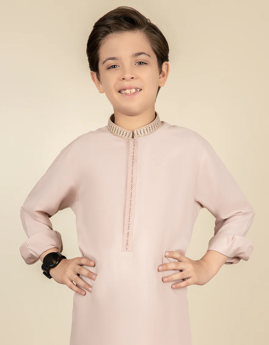 TEA PINK BLENDED KAMEEZ SHALWAR | JCKS-S-US-35937/S22/JJ7561-SF - Image 3