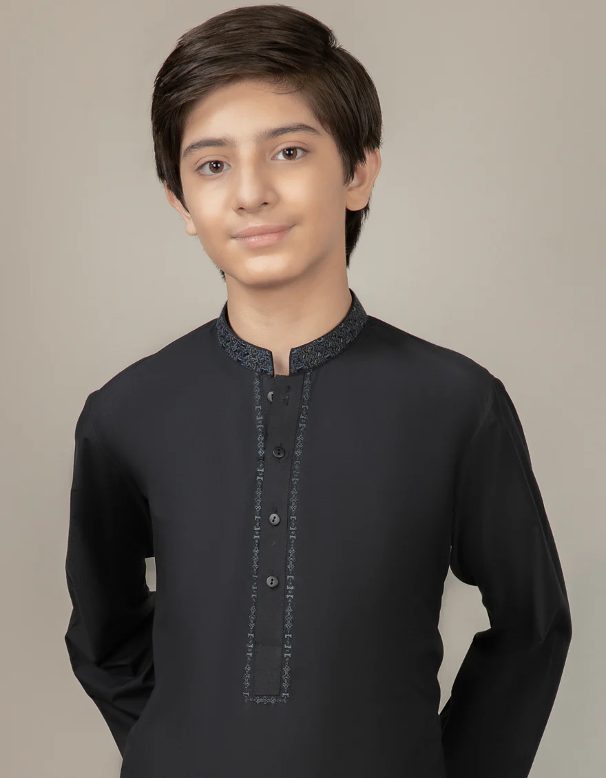 BLACK BLENDED KAMEEZ SHALWAR | JCKS-S-US-35942/S22/JJ7599-SF - Image 3