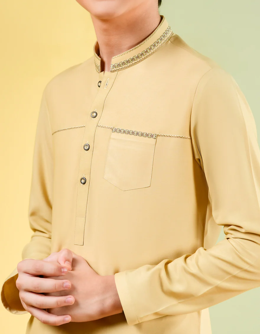 CAMEL BLENDED KAMEEZ SHALWAR | JCKS-S-US-35969/S22/JJ7669-CL - Image 2