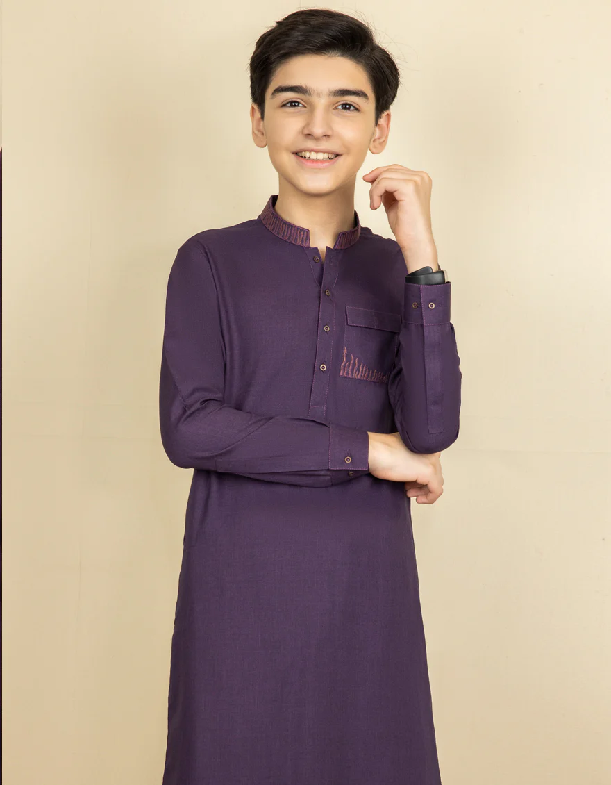 DEEP PURPLE BLENDED KAMEEZ SHALWAR | JCKS-S-US-35990/S22/JJ8253-SF - Image 3