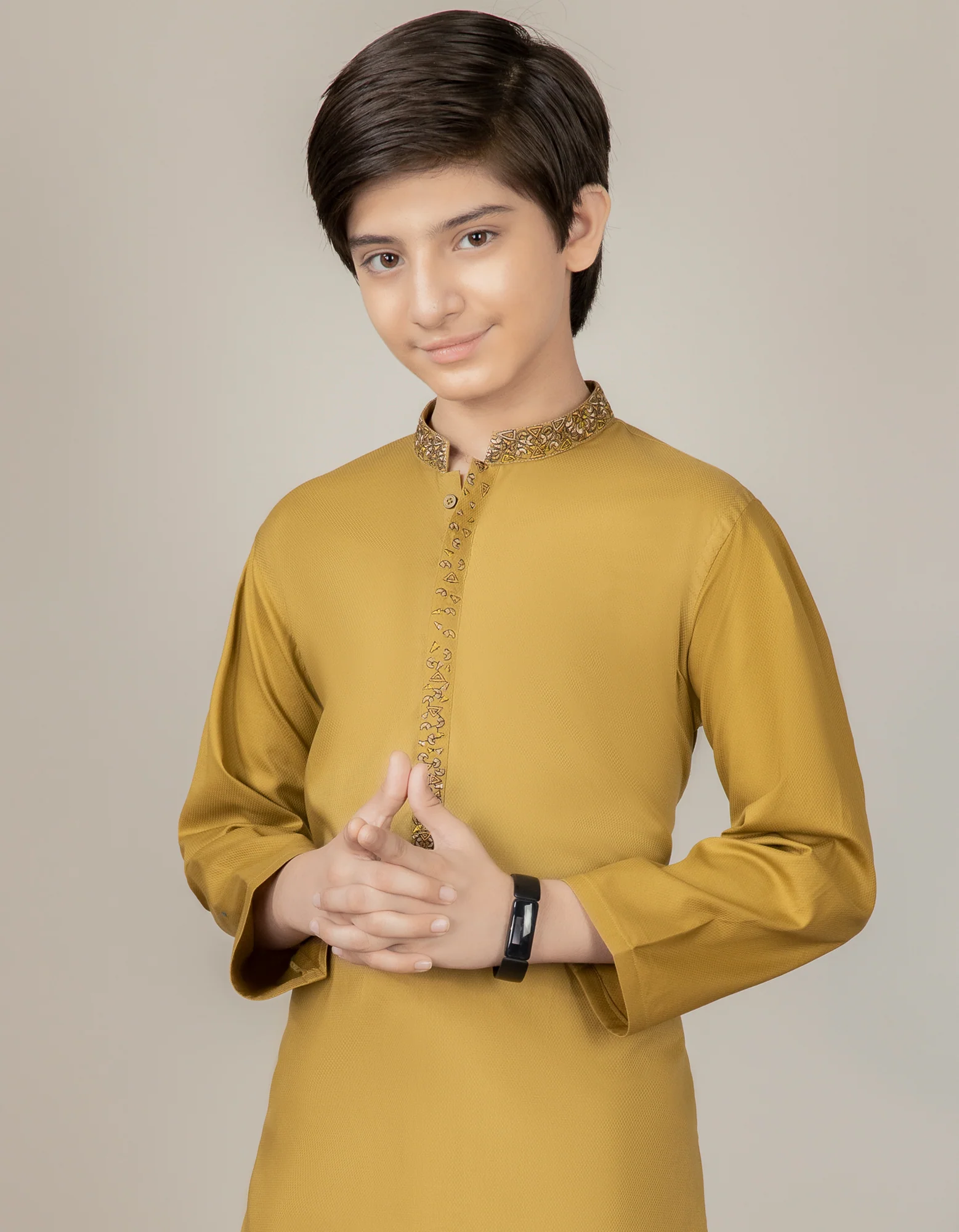 MUSTARD COTTON KAMEEZ SHALWAR | JCKS-S-US-38509/S22/JJ8132-FL - Image 2