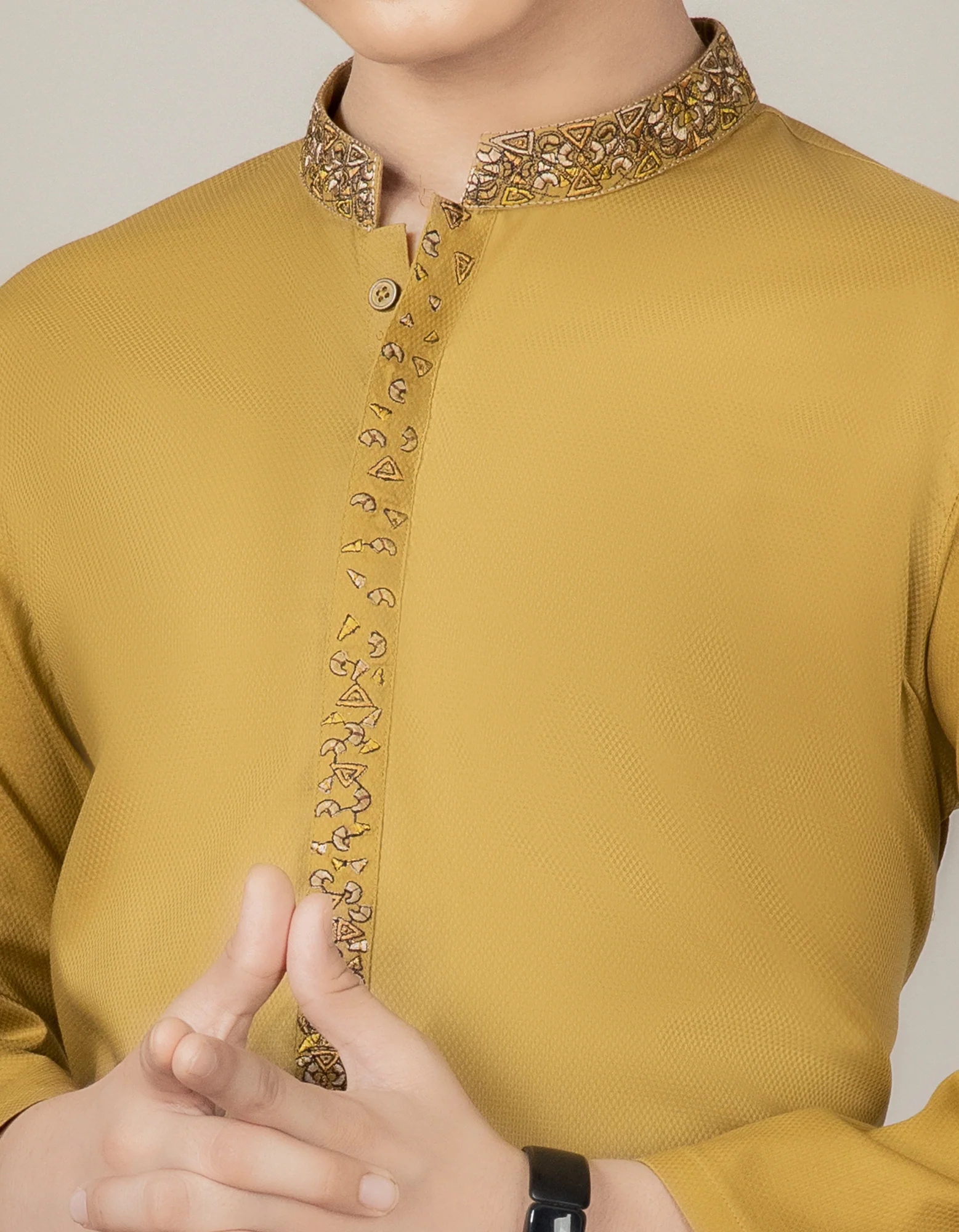 MUSTARD COTTON KAMEEZ SHALWAR | JCKS-S-US-38509/S22/JJ8132-FL - Image 3