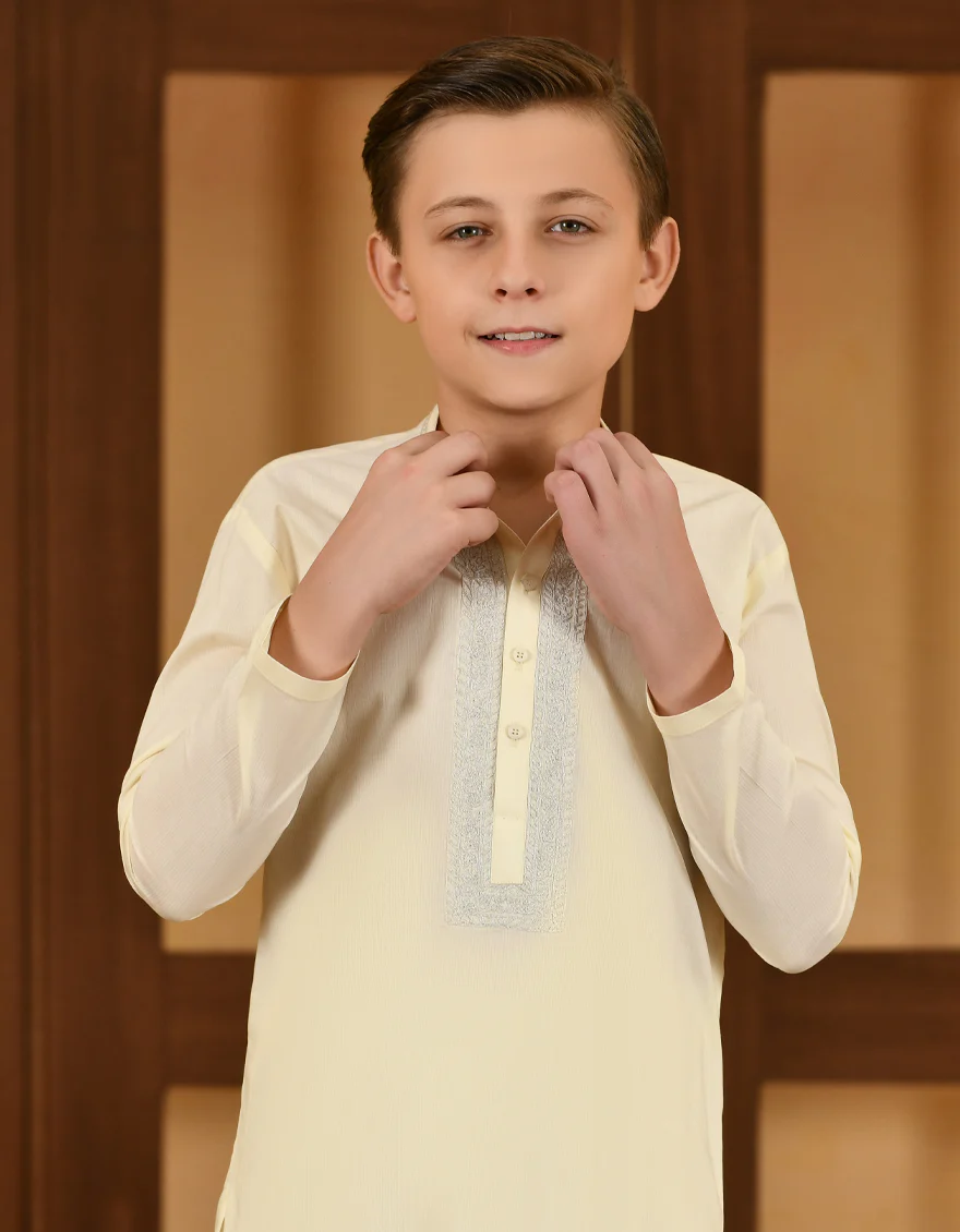 CREAM COTTON KAMEEZ SHALWAR | JCKS-S-US-38710/S23/JJ8394-CL - Image 2