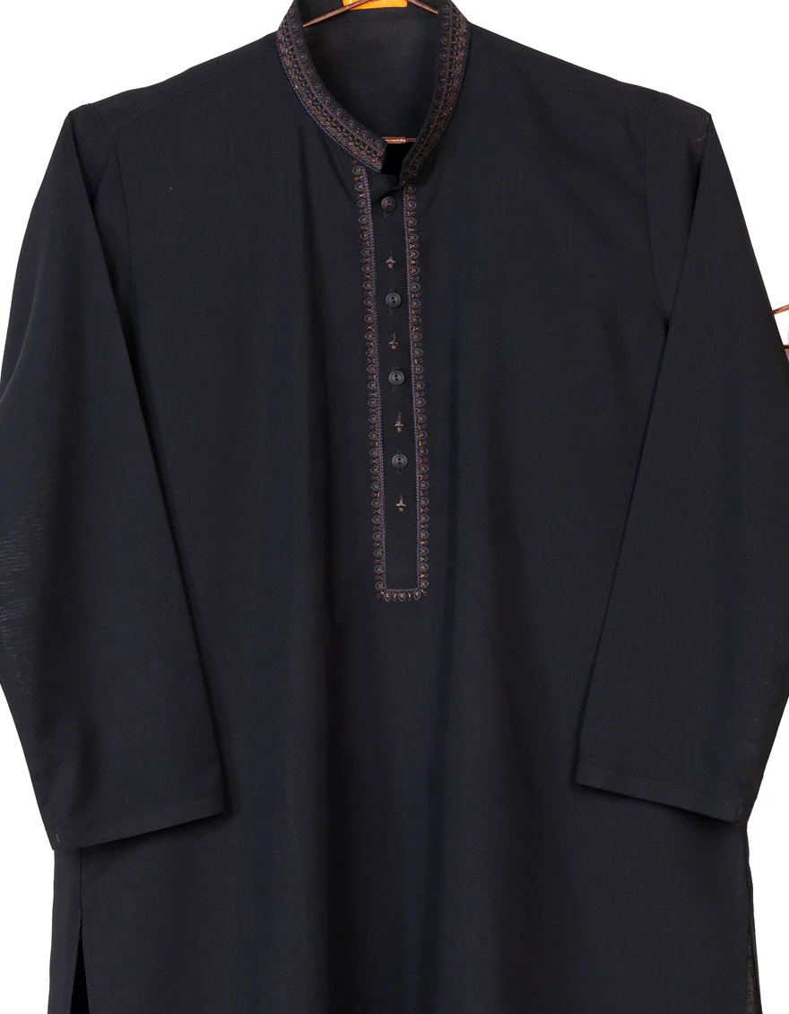 BLACK BLENDED KAMEEZ SHALWAR | JCKS-S-US-38788/S23/JJ8879-SF - Image 2
