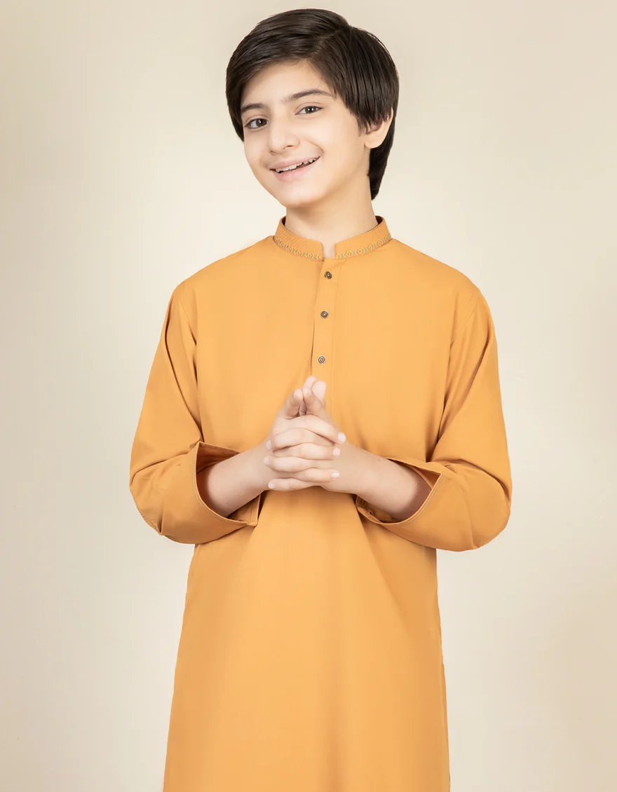 RUSTIC ORANGE KAMEEZ SHALWAR | JCKS-S-US-39286/S22/JJ7529-CL - Image 2