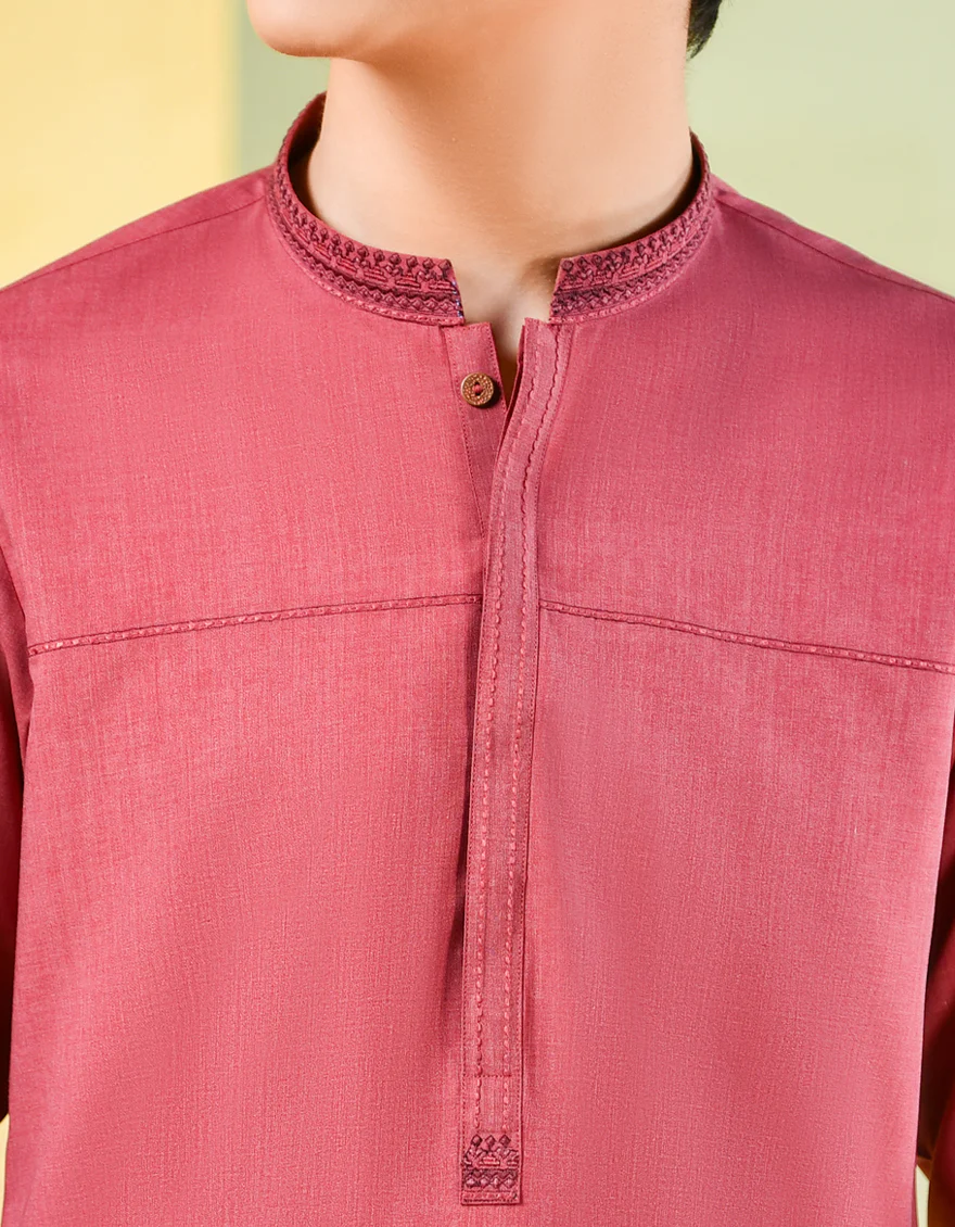 PLUM BLENDED KAMEEZ SHALWAR | JCKS-S-US-39348/S22/JJ8179-SF - Image 2