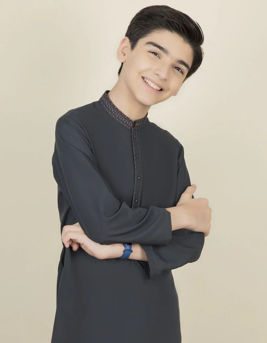 CHARCOAL GREY KAMEEZ SHALWAR | JCKS-S-US-41099/S22/JJ7642-SF - Image 2