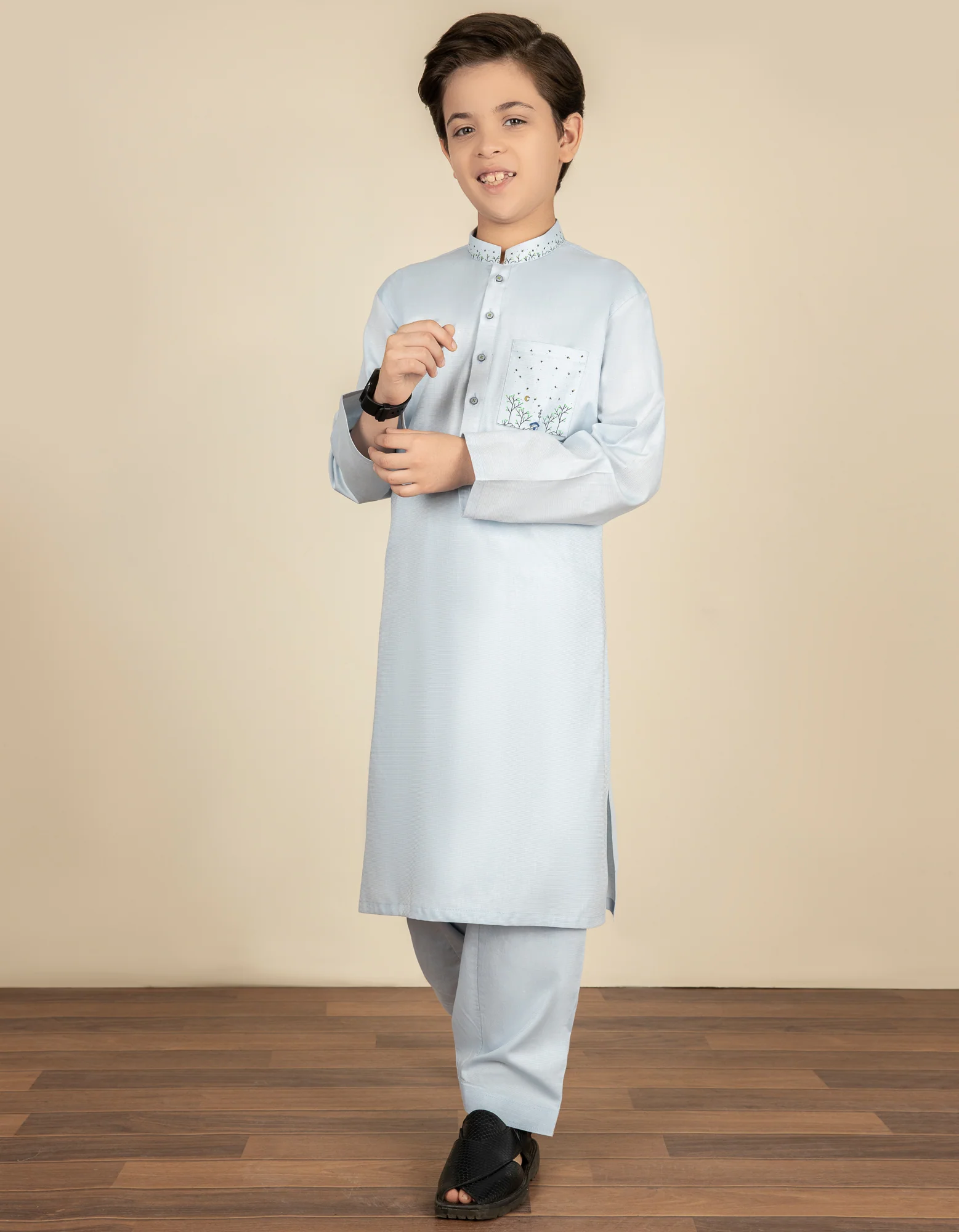 SKY BLUE COTTON KAMEEZ SHALWAR | JCKS-S-US-41133/S22/JJ7688-CL