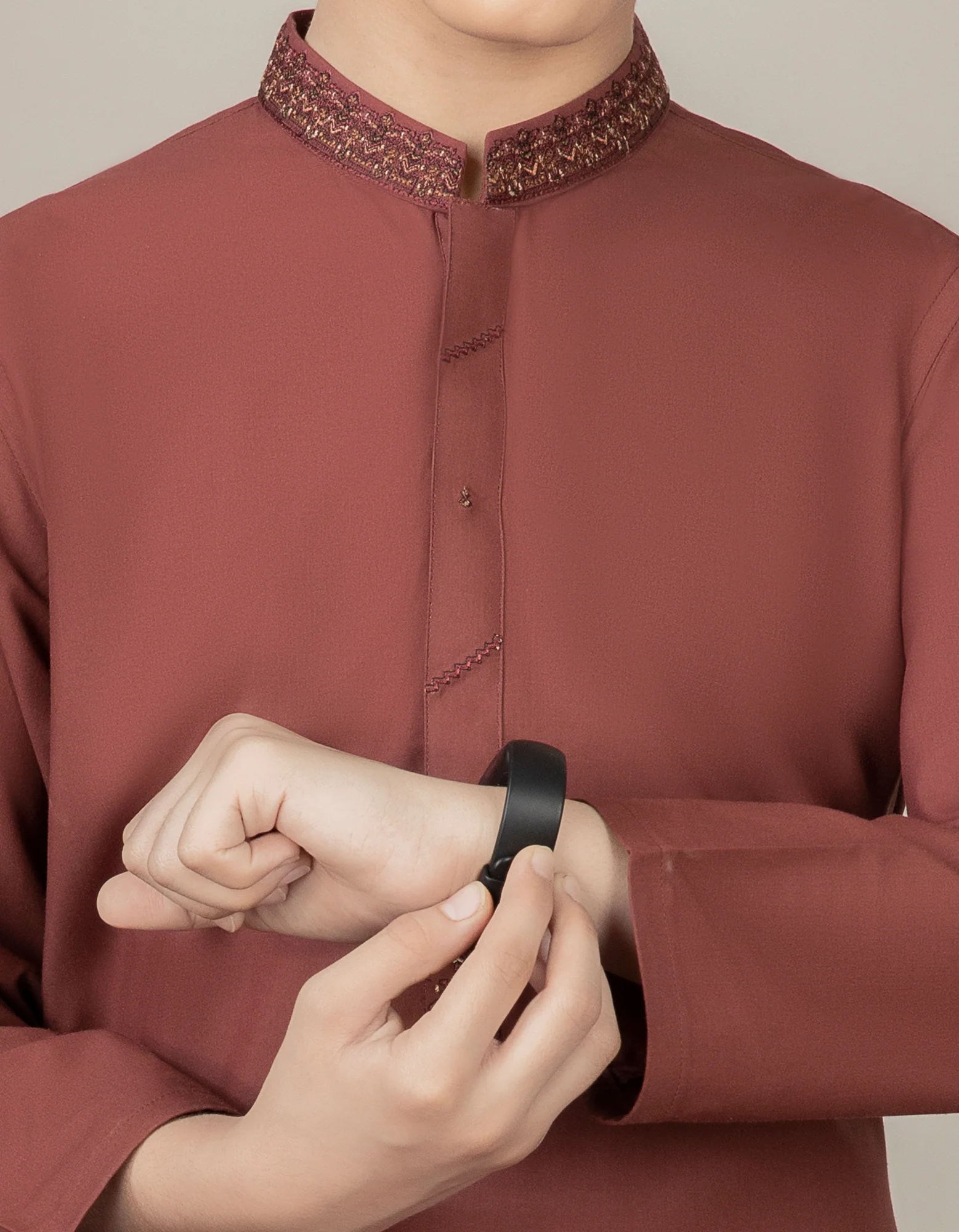 PLUM BLENDED KAMEEZ SHALWAR | JCKS-S-US-41147/S22/JJ7599-SF - Image 2