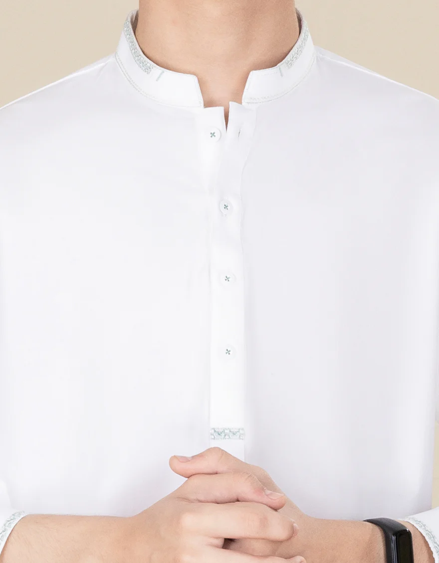 WHITE BLENDED KAMEEZ SHALWAR | JCKS-S-US-41193/S22/JJ8323-CL - Image 2