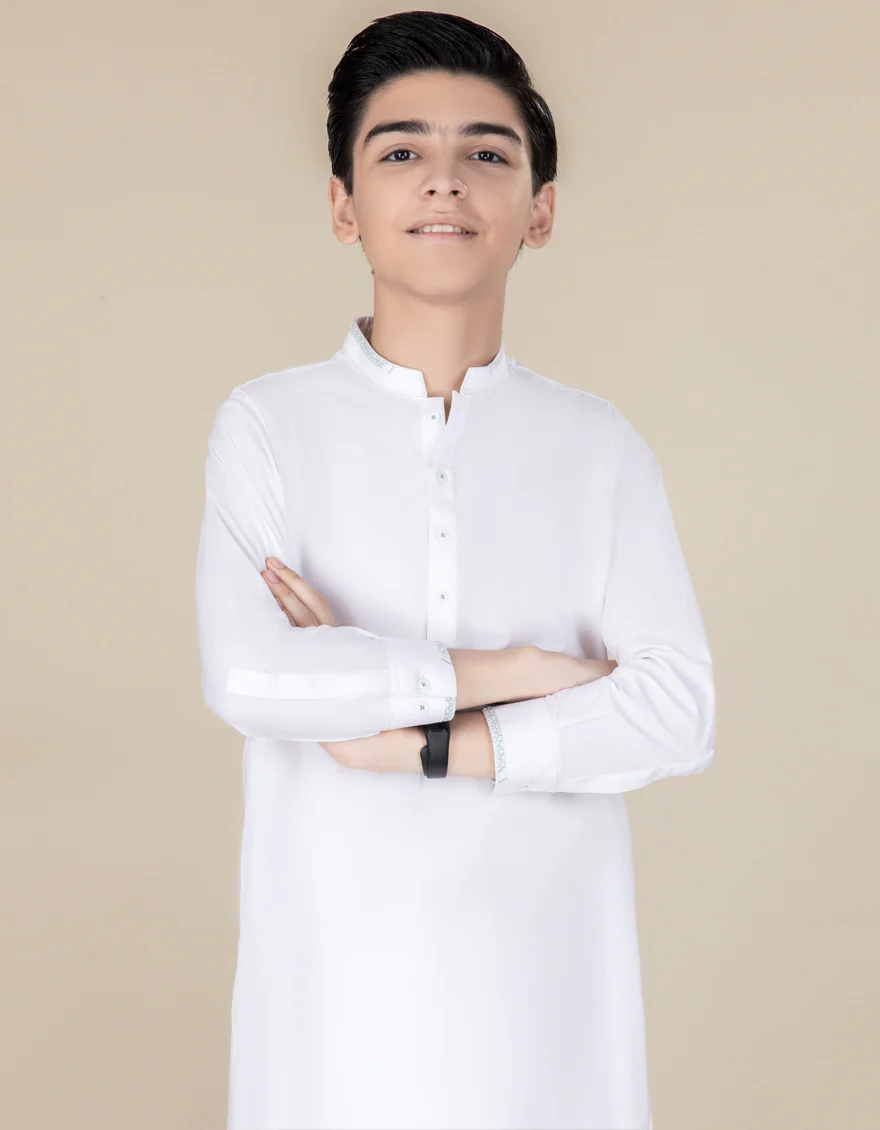 WHITE BLENDED KAMEEZ SHALWAR | JCKS-S-US-41193/S22/JJ8323-CL - Image 3