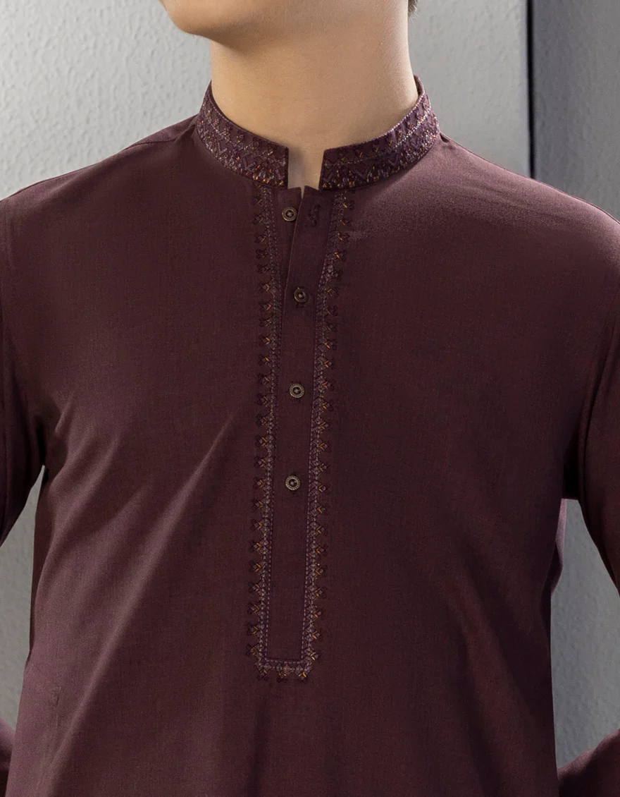 MAUVE BLENDED KAMEEZ SHALWAR | JCKS-S-US-46003/W22/JJ8275-FL - Image 2