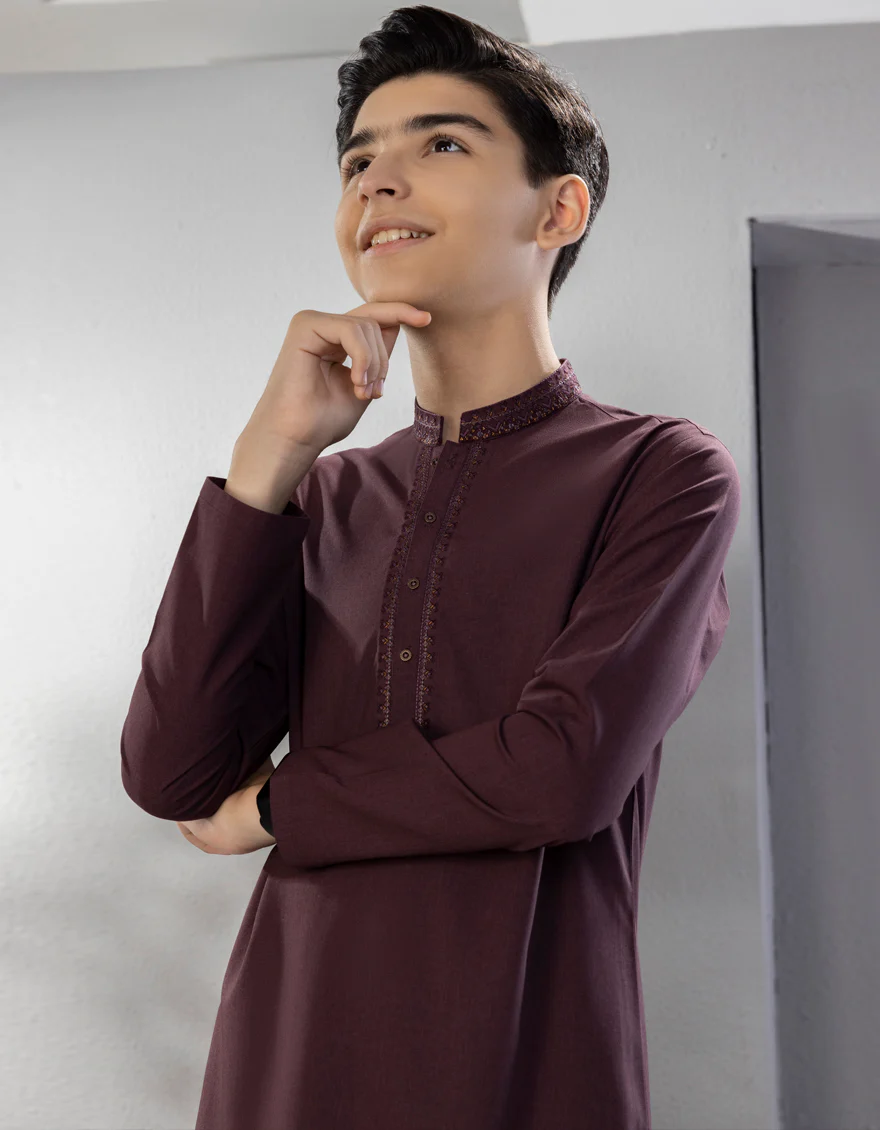 MAUVE BLENDED KAMEEZ SHALWAR | JCKS-S-US-46003/W22/JJ8275-FL - Image 4