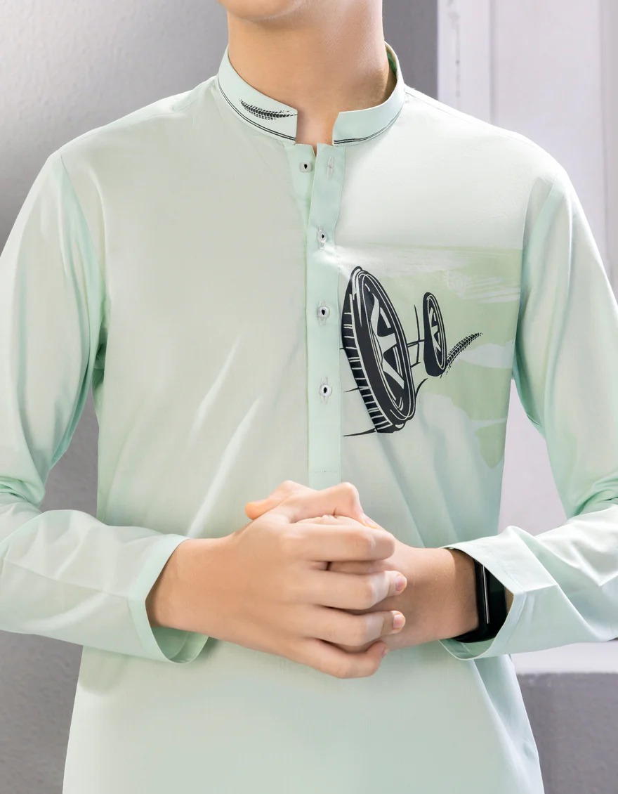 AQUA GREEN KAMEEZ SHALWAR | JCKS-S-US-46036/S23/JJ8332-CL - Image 2