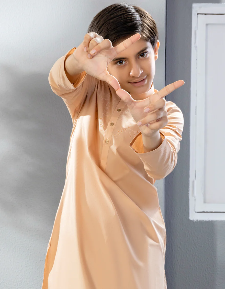 PEACH KAMEEZ SHALWAR | JCKS-S-US-46039/S23/JJ8332-SF - Image 3
