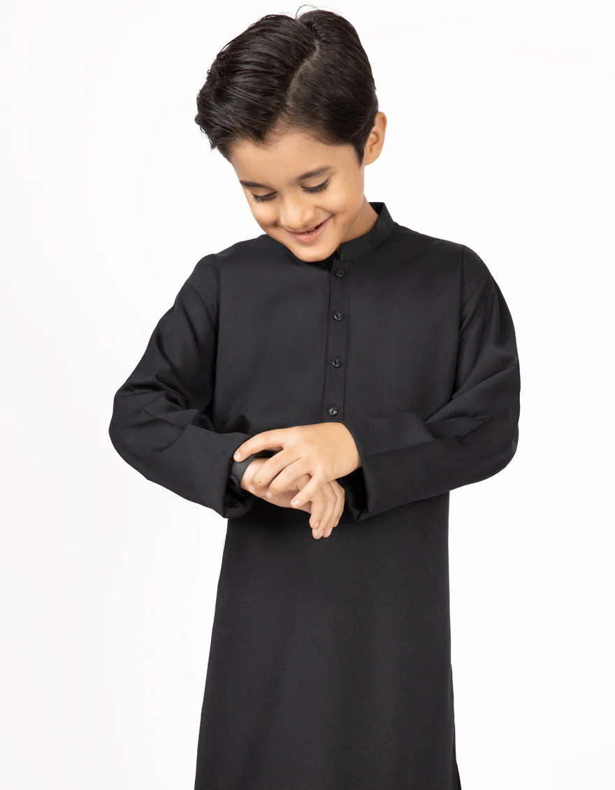 BLACK KAMEEZ SHALWAR | JCKS-US-43116/A22/JJ8346-CL - Image 2
