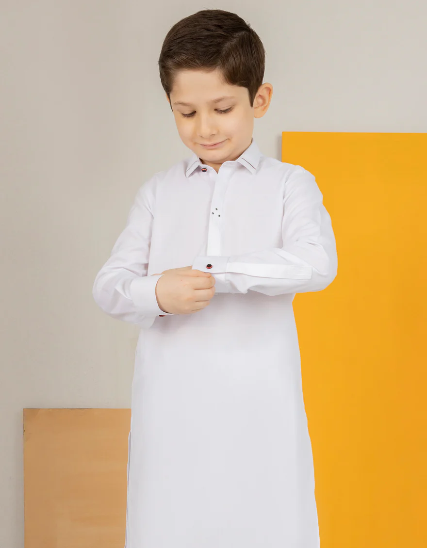WHITE BLENDED KAMEEZ SHALWAR | JCKS-US-43170/A22/JJ8346-CL - Image 4
