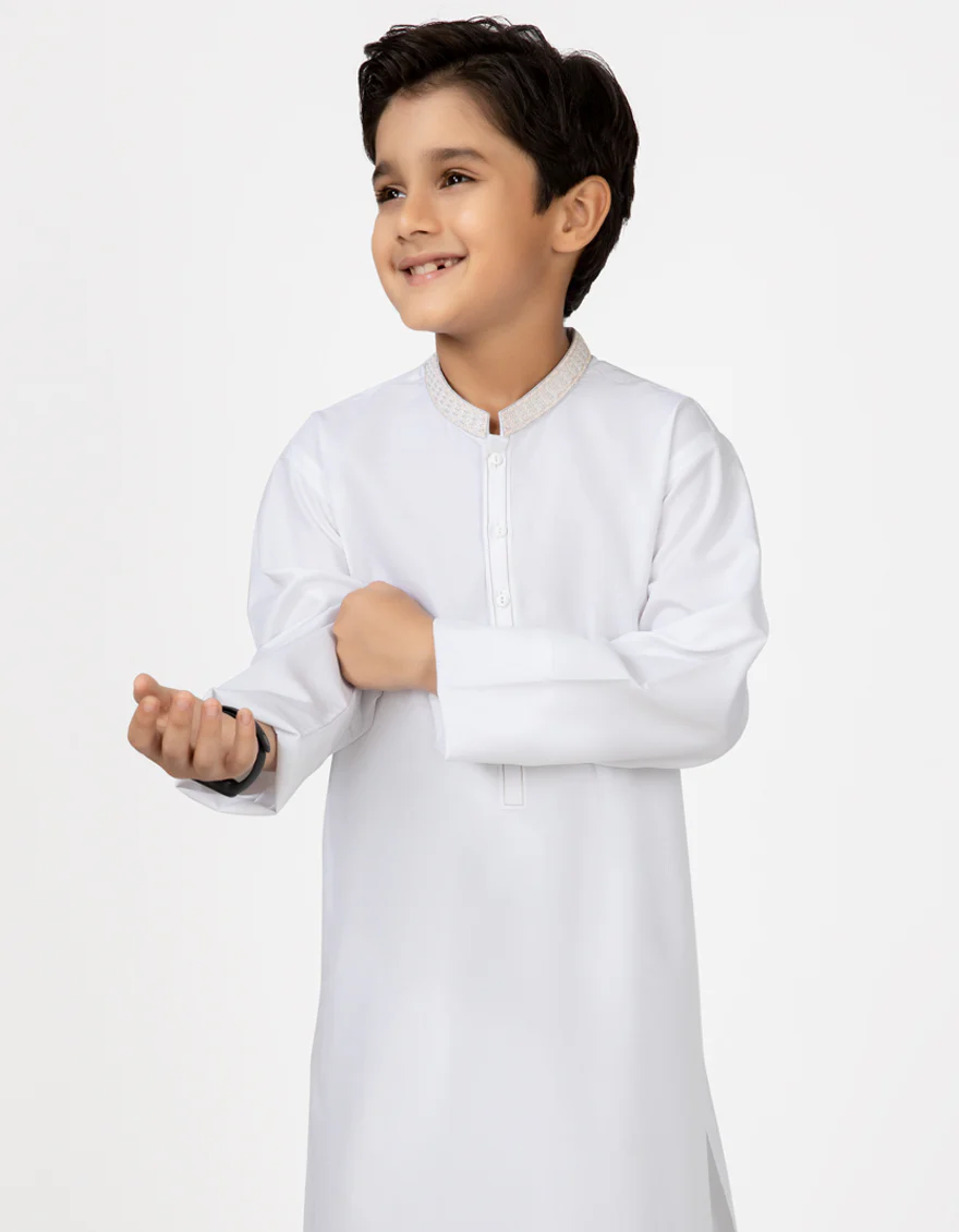 WHITE BLENDED KAMEEZ SHALWAR | JCKS-US-44052/A22/JJ8166-SF - Image 2