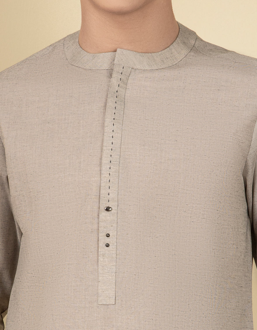 ASH GREY BLENDED KAMEEZ SHALWAR | JCKS-W-US-41165/W22/JJ7345-CL - Image 2