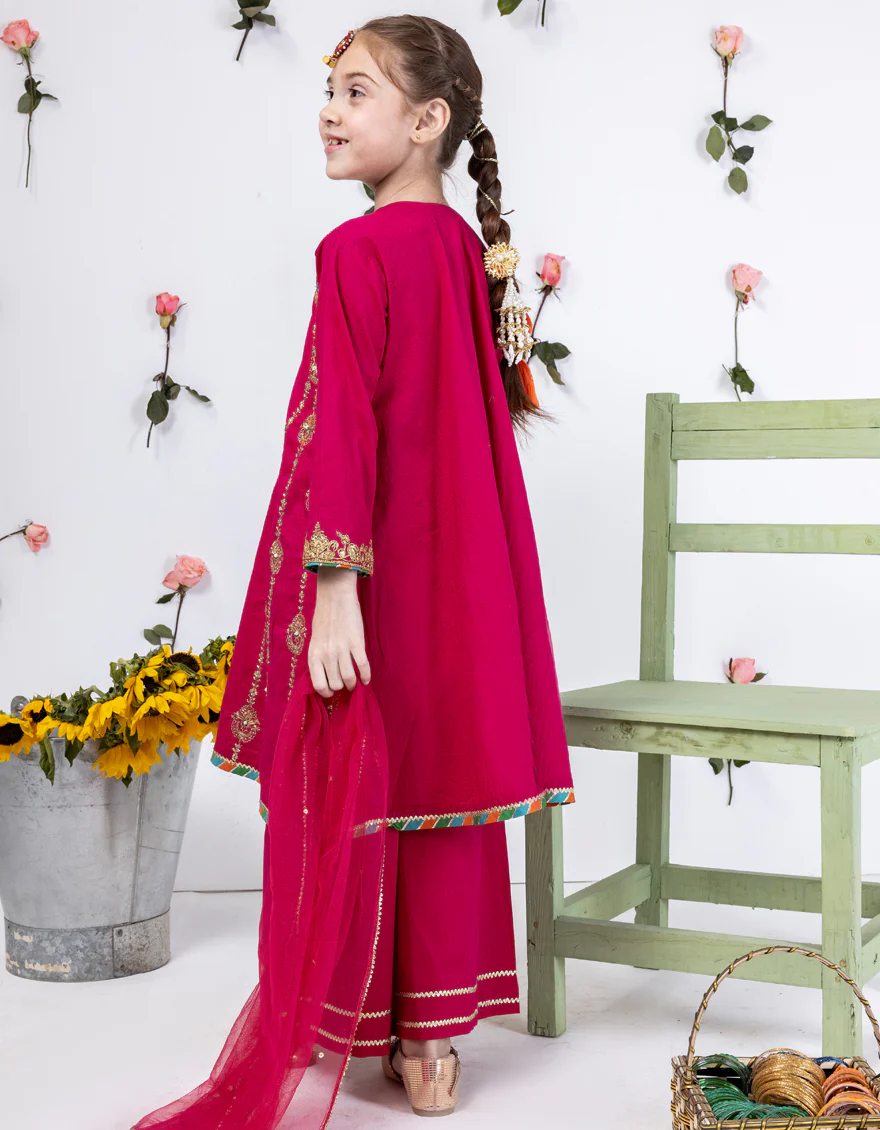 PINK LAWN 3PC STITCHED | JGK-S-24-1903 FB/JH- - Image 2