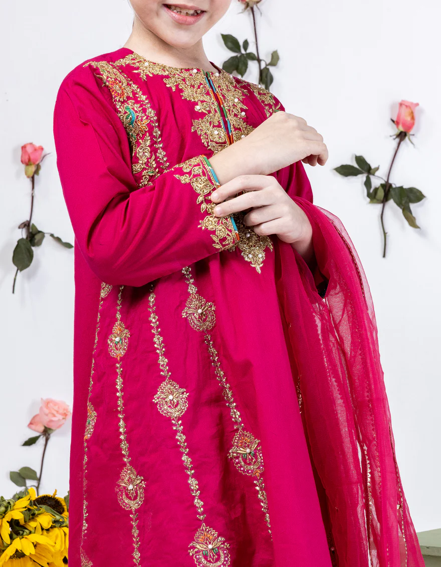 PINK LAWN 3PC STITCHED | JGK-S-24-1903 FB/JH- - Image 3