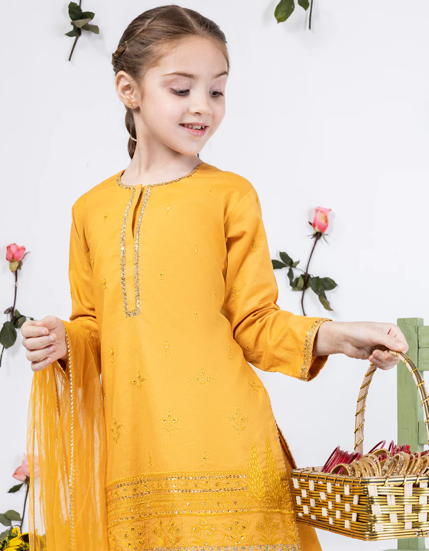 YELLOW LAWN 3PC STITCHED | JGK-S-24-1904 FB/SHI - Image 3