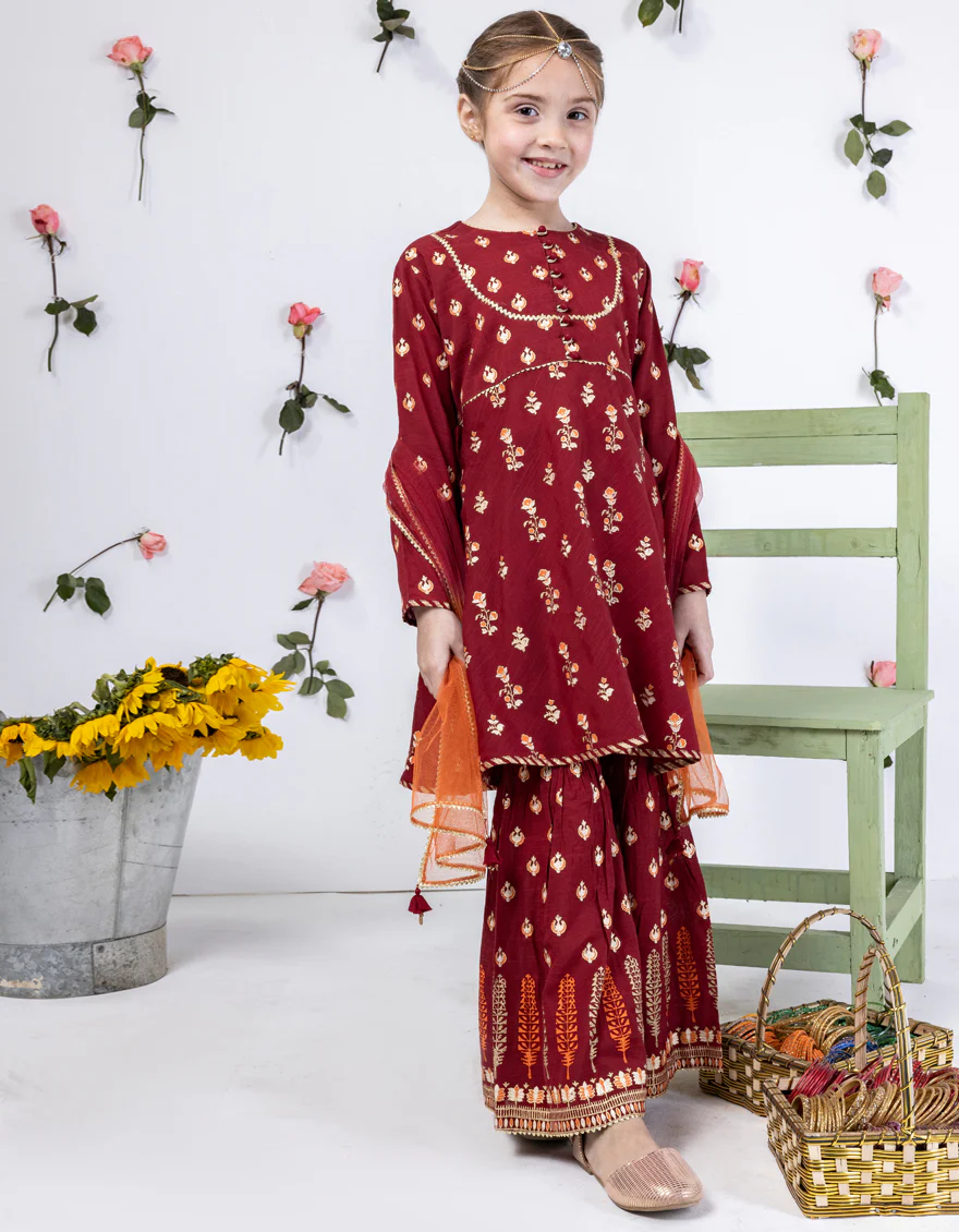 GREEN RAW SILK 3PC STITCHED | JGK-S-24-1911 FB/SHIREEN-10