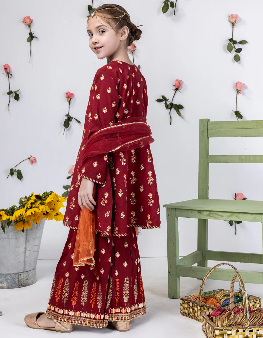 GREEN RAW SILK 3PC STITCHED | JGK-S-24-1911 FB/SHIREEN-10 - Image 2