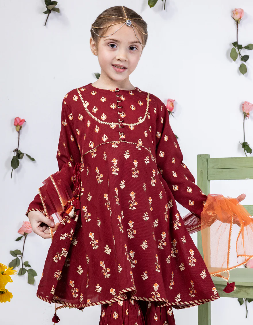 GREEN RAW SILK 3PC STITCHED | JGK-S-24-1911 FB/SHIREEN-10 - Image 3