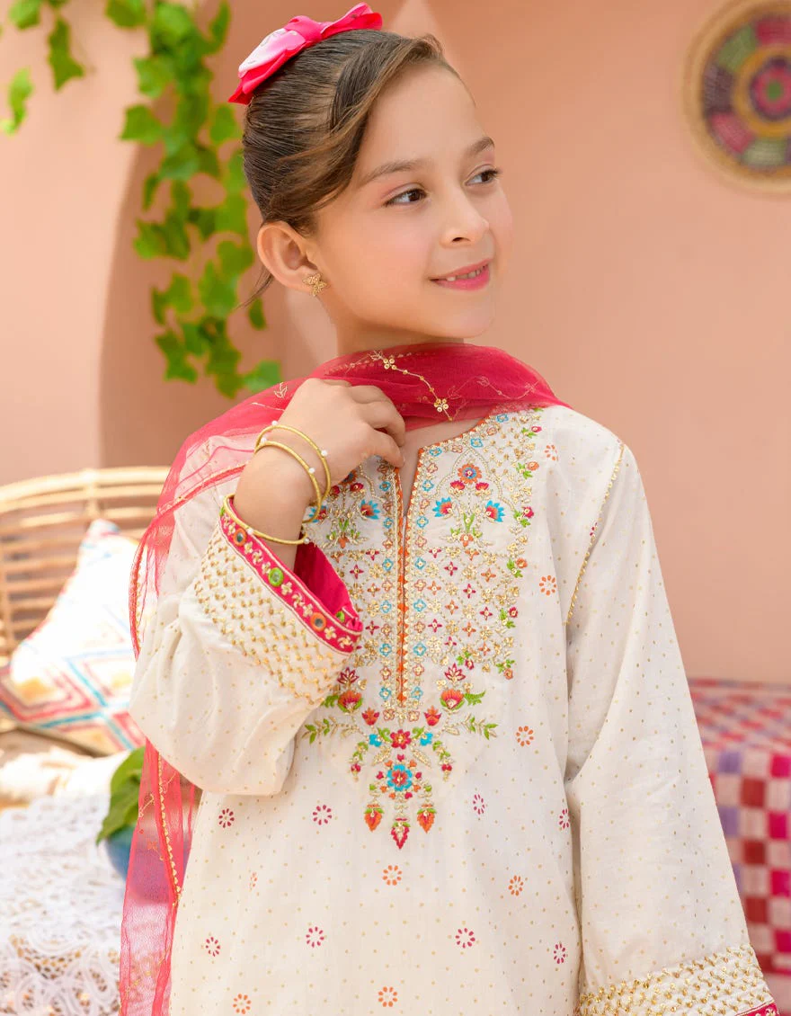 WHITE LAWN 3PC STITCHED | JGK-S-24-1927 FB/SHIREEN-02 JH-295 - Image 2