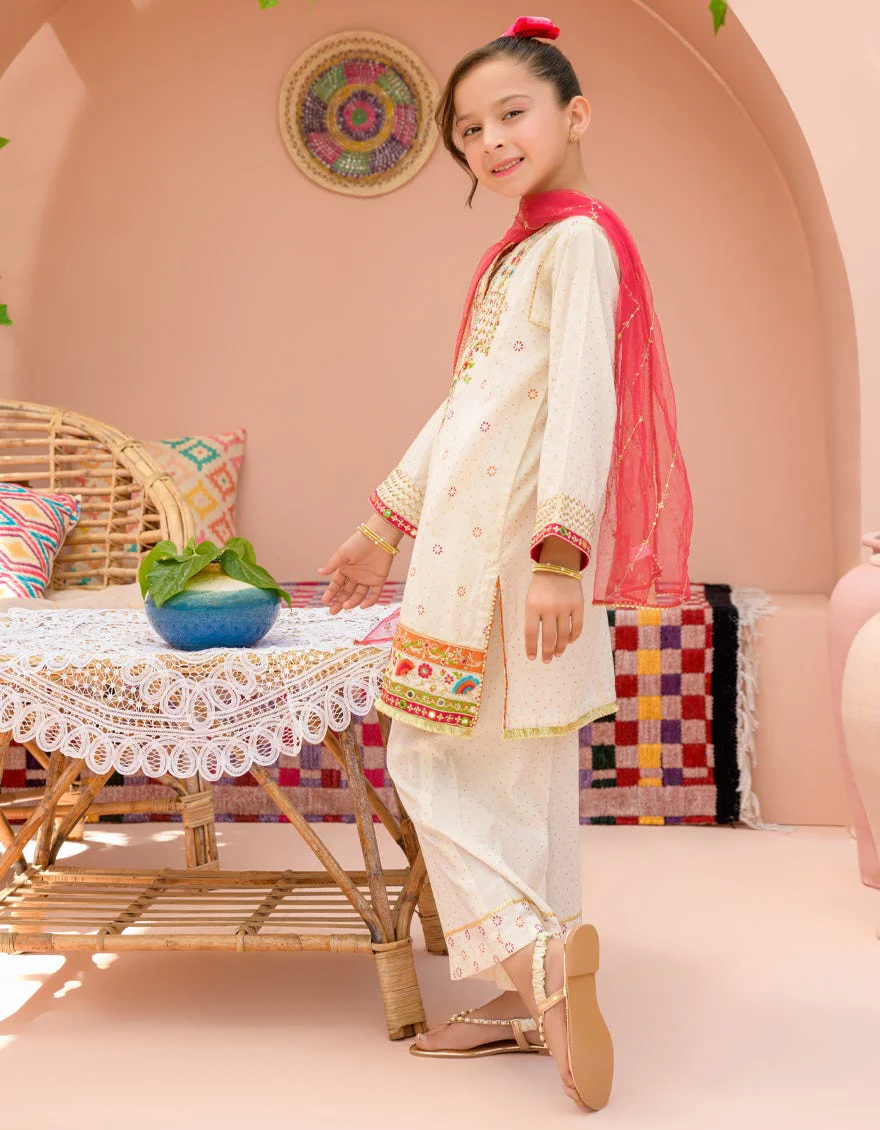 WHITE LAWN 3PC STITCHED | JGK-S-24-1927 FB/SHIREEN-02 JH-295 - Image 4