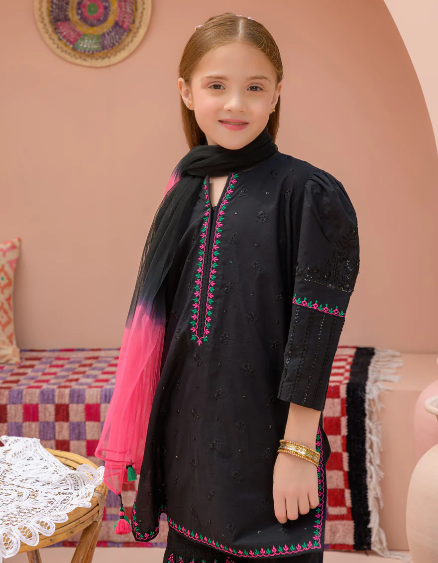 BLACK LAWN 3PC STITCHED | JGK-S-24-1929 FB/SHIREEN-04 - Image 3