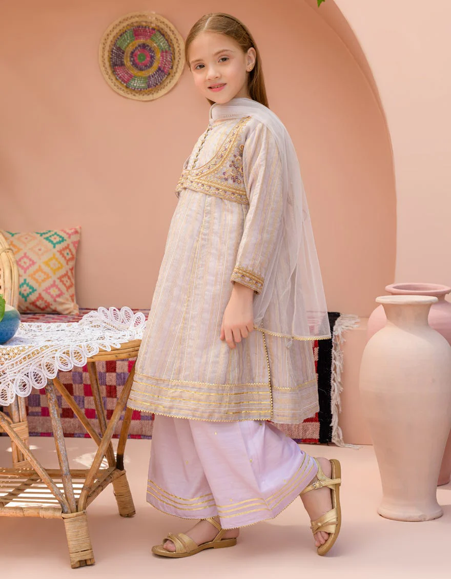 PURPLE ORGANZA 3PC STITCHED | JGK-S-24-1930 FB/SHIREEN-05 - Image 4