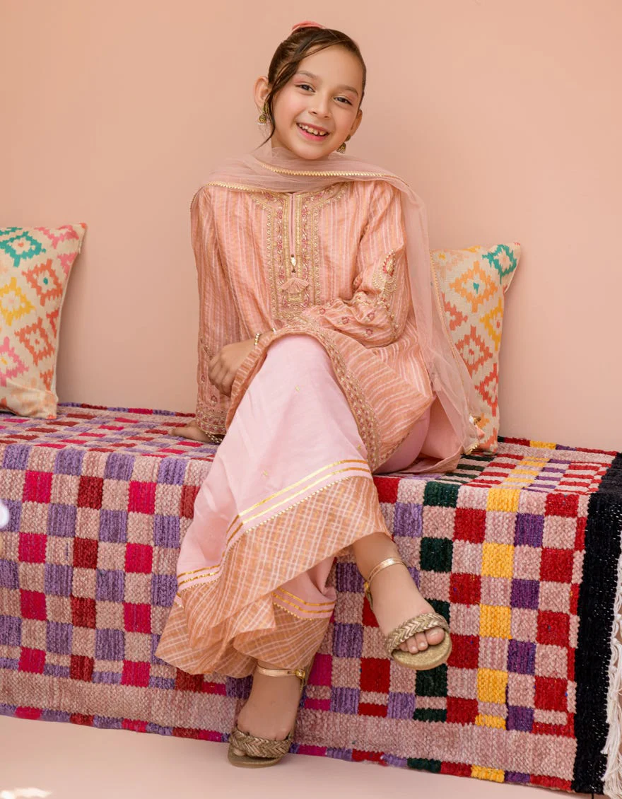 ORANGE ORGANZA 3PC STITCHED | JGK-S-24-1931 FB/SHIREEN-6 - Image 4