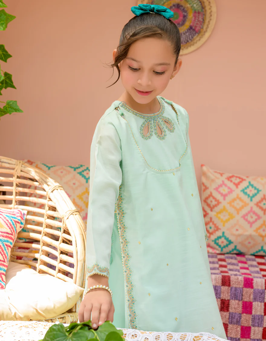 BLUE RAW SILK 3PC STITCHED | JGK-S-24-1933 FB/SHIREEN-08 - Image 4