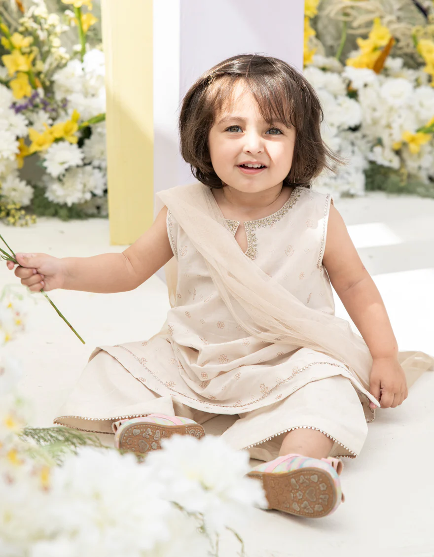 BROWN LAWN 3PC STITCHED | JGK-S-24-1937 FB/LITTLE LUXURY-01 - Image 2