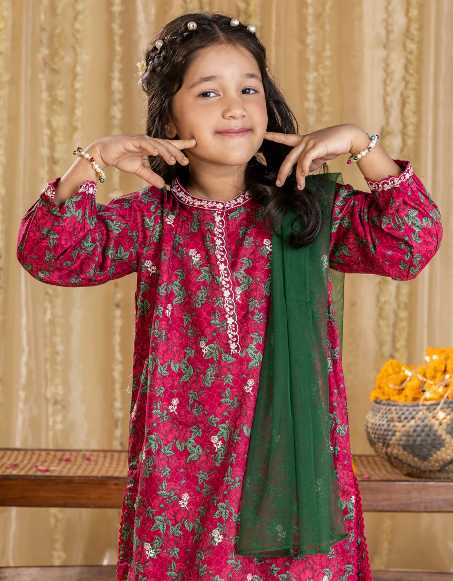 PINK LAWN 3PC STITCHED | JGK-S-JGP-25-1536 FB/FLORISTA-2 - Image 3