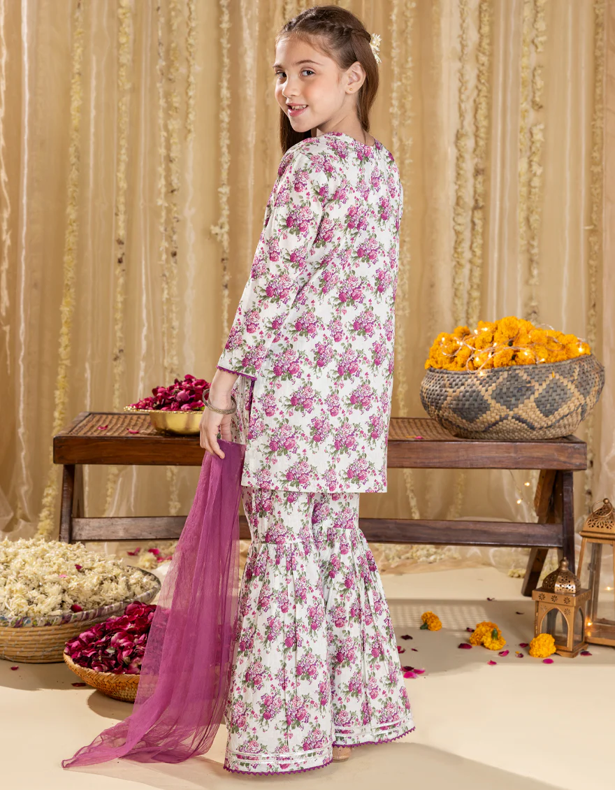 WHITE LAWN 3PC STITCHED | JGK-S-JGP-25-1538 FB/FLORISTA-4 - Image 2