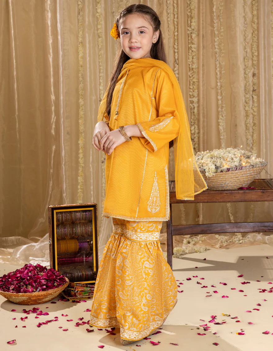 YELLOW DOBBY 3PC STITCHED | JGK-S-JGP-25-1540 FB/BASIC BLOCK-06