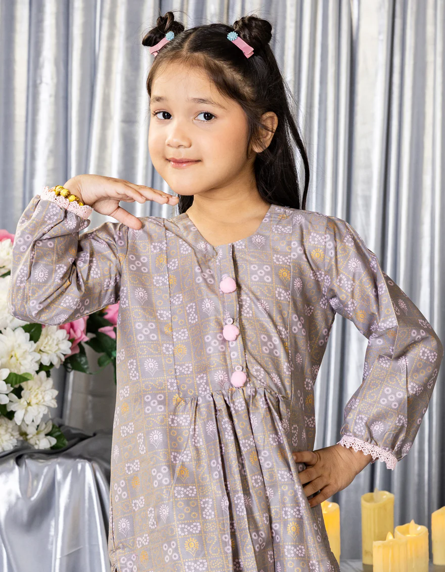 GREY LAWN 3PC STITCHED | JGK-S-JGP-25-1545 FB/CHUNRI TREAT-3 - Image 3