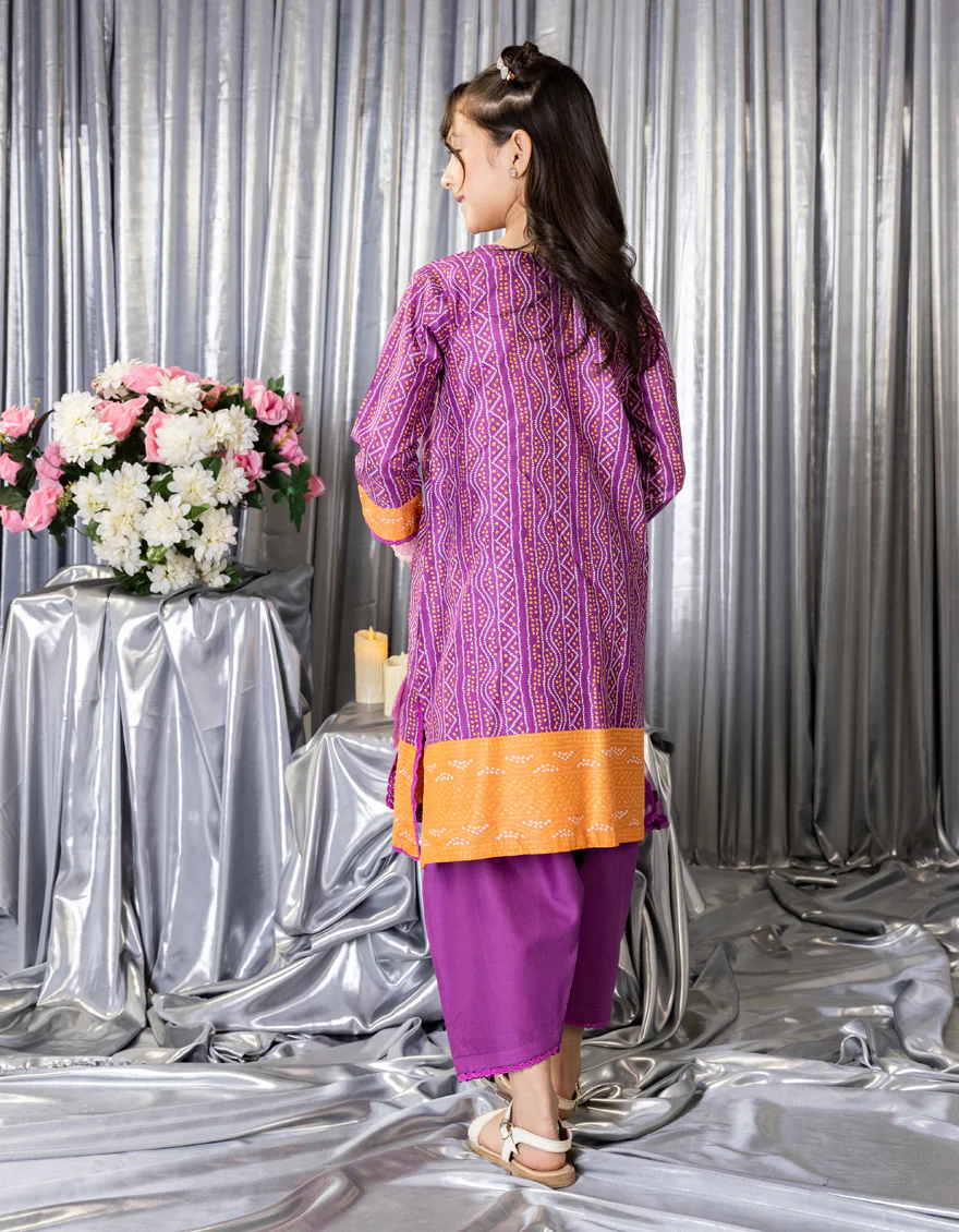 PURPLE LAWN 3PC STITCHED | JGK-S-JGP-25-1547 FB/CHUNRI TREAT-5 - Image 2
