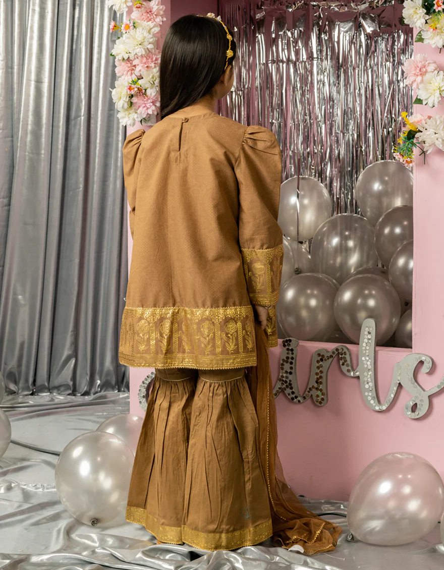 BROWN LAWN 3PC STITCHED | JGK-S-JGP-25-1560 FB/FESTIVE FOIL-06 - Image 2