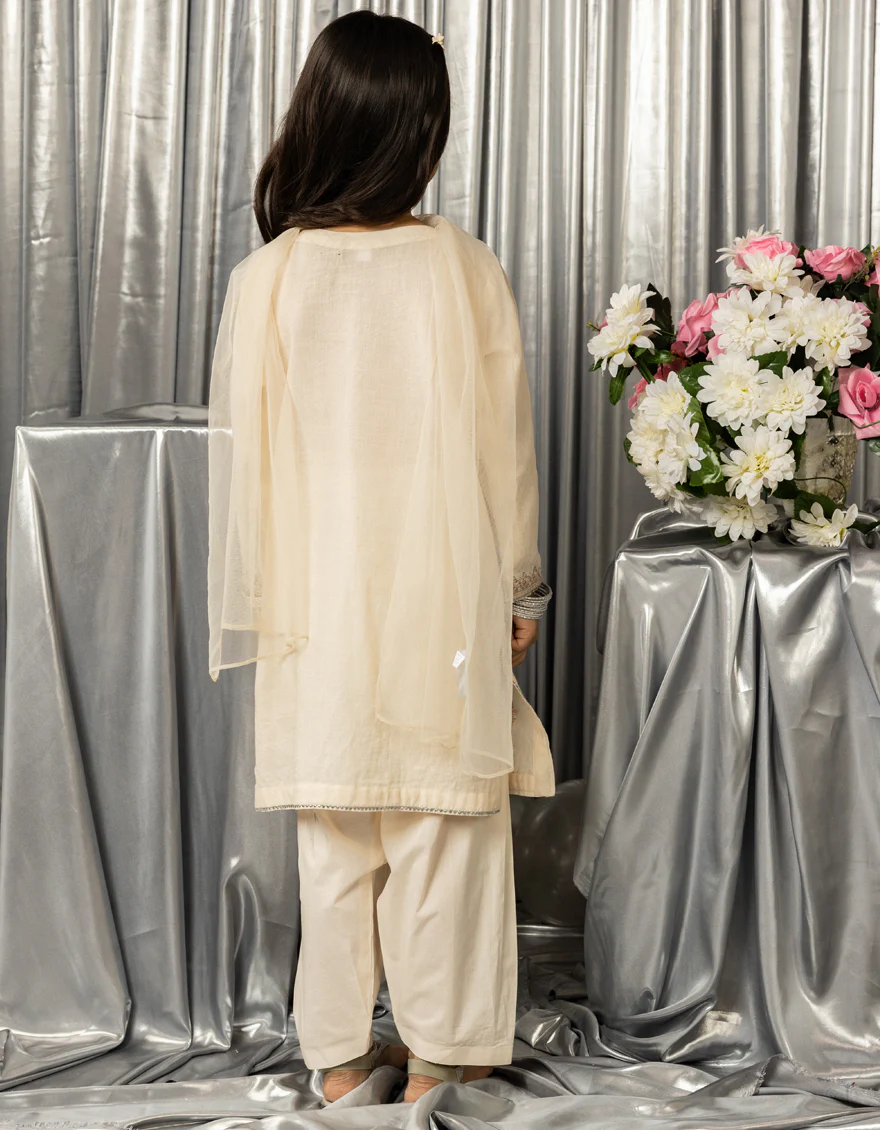 IVORY DOBBY 3PC STITCHED | JGK-S-JGP-25-1565 FB - Image 2