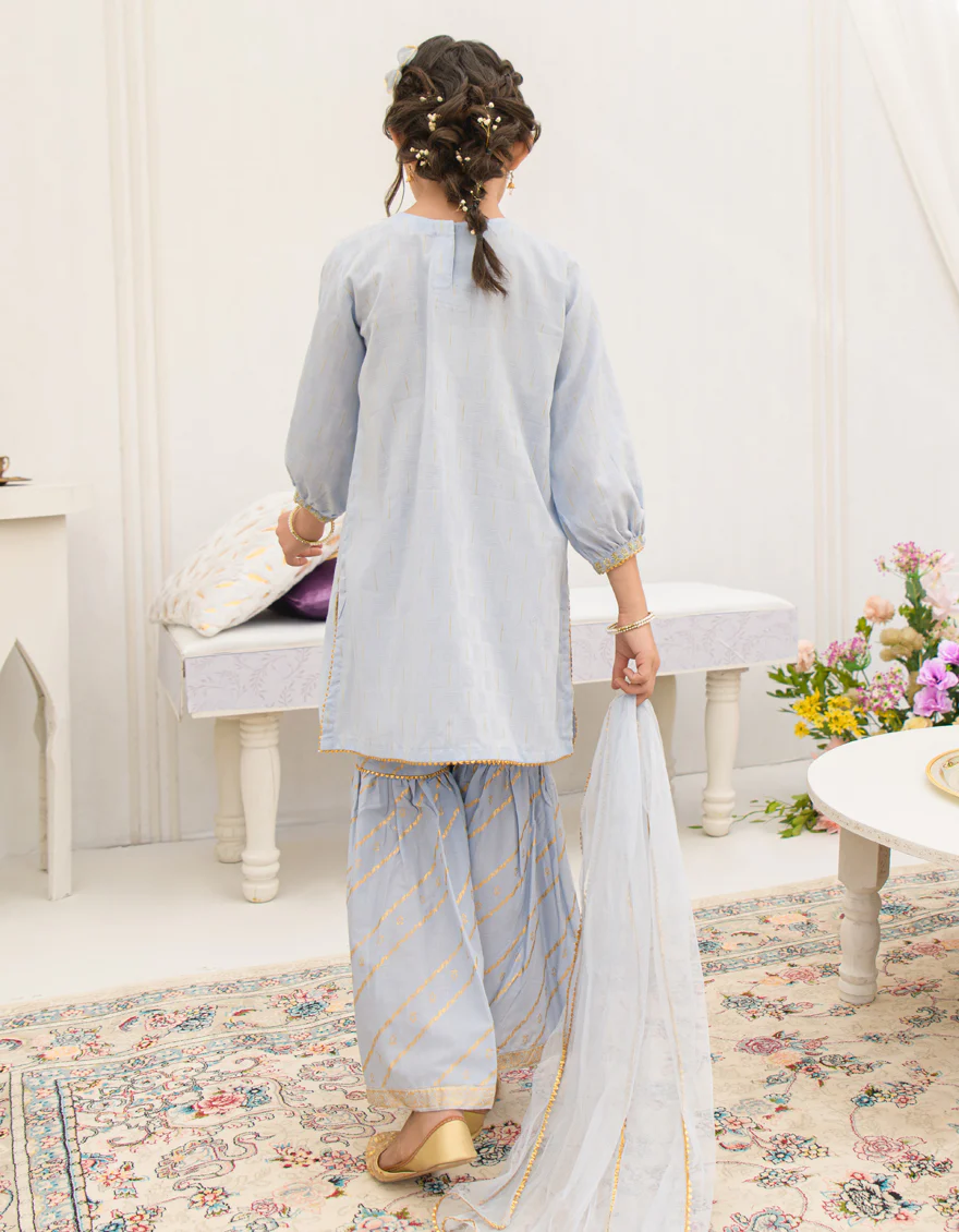 BLUE DOBBY 3PC STITCHED | JGK-S-JGP-25-1573 FB - Image 2