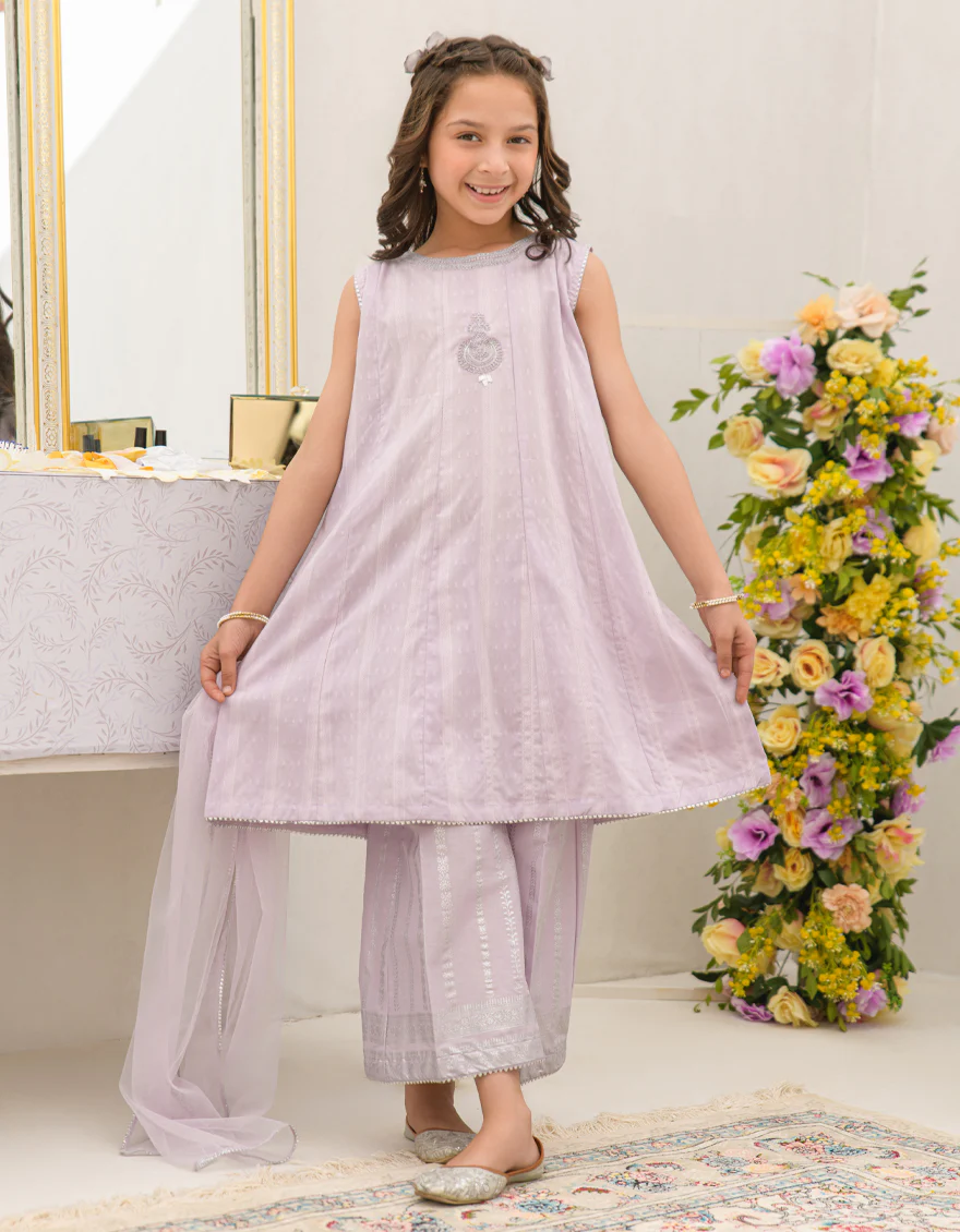 LILAC DOBBY 3PC STITCHED | JGK-S-JGP-25-1574 FB