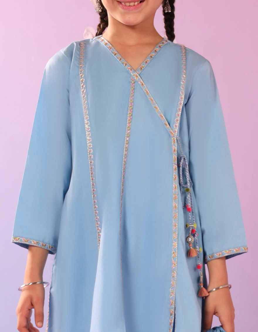BLUE LAWN SILK 3PC STITCHED | JGK-S-JGP-25-1582 FB - Image 2
