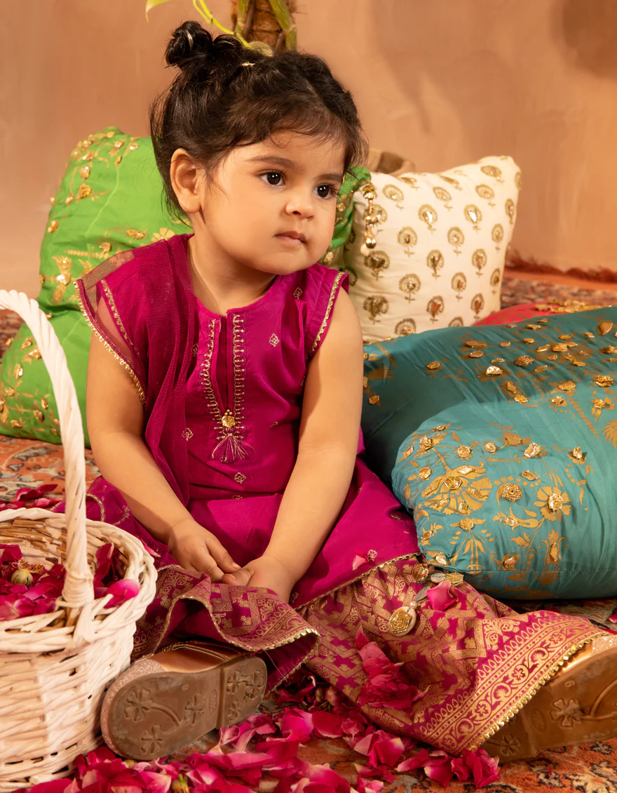 MAGENTA COTTON SILK 3PC STITCHED | JGK-S-JIF-25-1705 FB - Image 3