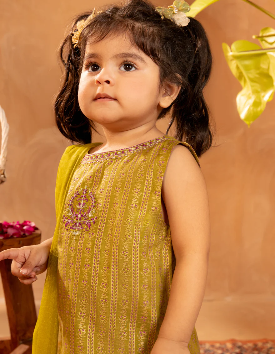 GREEN COTTON SILK 3PC STITCHED | JGK-S-JIF-25-1711 FB/IRIS-11 - Image 2